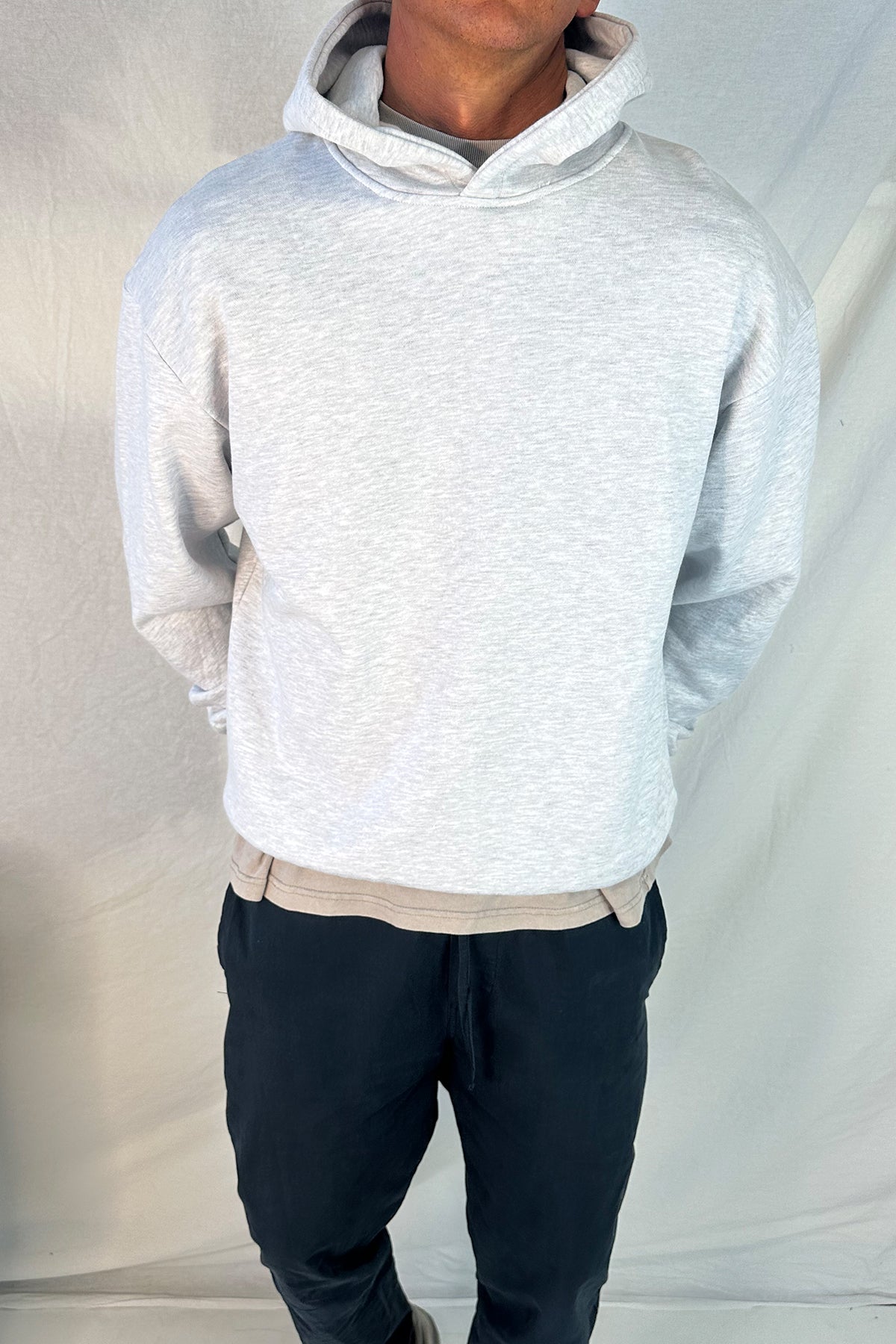 Heavyweight Cotton Hoodie Heather Grey