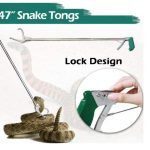 IC ICLOVER 47 Inch Extra Heavy Duty Standard Reptile Snake Tongs Reptile Grabber Rattle Snake Catcher Wide Jaw Handling Tool