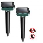 XMSTORE Mole Repellent, Upgrade 2 PCS Solar Powered and Ultrasonic Gopher